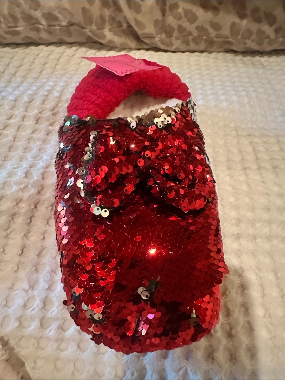 Simply Southern Sequin Slipper Socks Red Size 7-9 NWT Stretchy